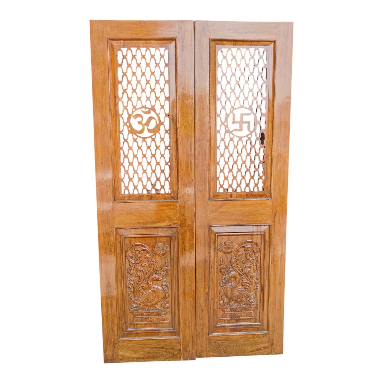 Teak Wood Mandir Door - TK001
