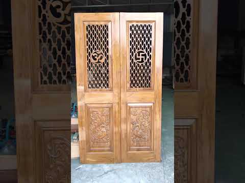 Teak Wood Mandir Door - TK001